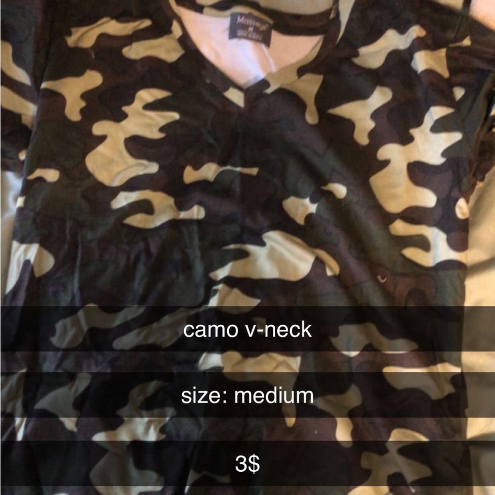 Camo V-Neck Kids Shirt